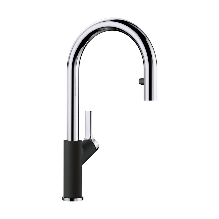 BLANCO 526398 Urbena Pull-Down Kitchen Faucet 1.5 GPM - Chrome/Coal Black