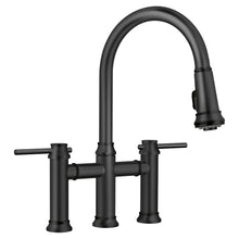 Load image into Gallery viewer, BLANCO 443024 Empressa Pull-Down Bridge Faucet 1.5 GPM - Matte Black
