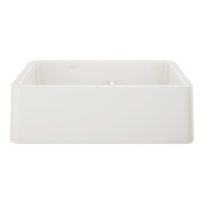 BLANCO 402324 Ikon 33" Apron Double Bowl Farmhouse Sink with Low Divide - White