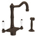 ROHL Acqui® Two Handle Kitchen Faucet With Side Spray