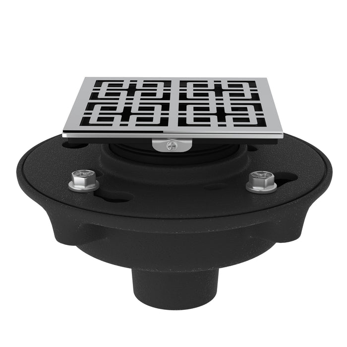 ROHL SDCI2-3142 Cast Iron 2" No Hub Drain Kit With 3142 Weave Decorative Cover