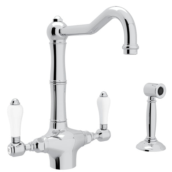 ROHL Acqui® Two Handle Kitchen Faucet With Side Spray