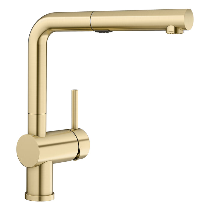 BLANCO 526686 Linus Pull-Out Kitchen Faucet 1.5 GPM - Satin Gold