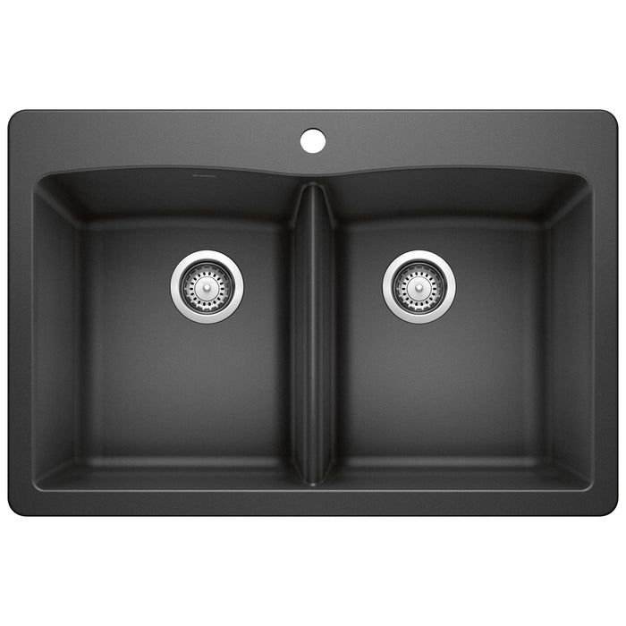 BLANCO 440220 Diamond Equal Double Dual Mount Kitchen Sink - Anthracite
