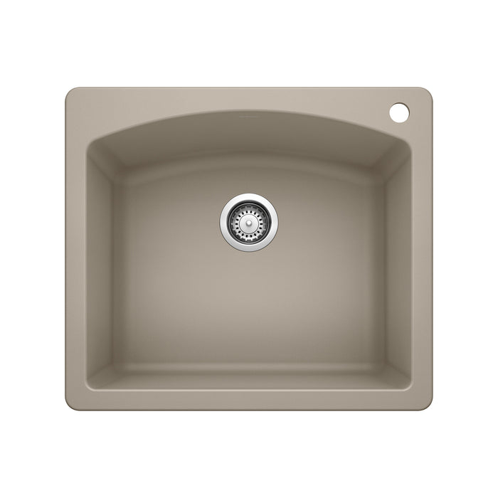 BLANCO 441280 Diamond Single Bowl Dual Mount Kitchen Sink - Truffle