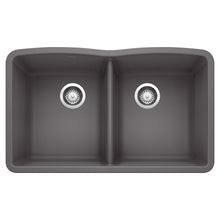 Load image into Gallery viewer, BLANCO 441470 Diamond Equal Double Bowl Kitchen Sink - Cinder
