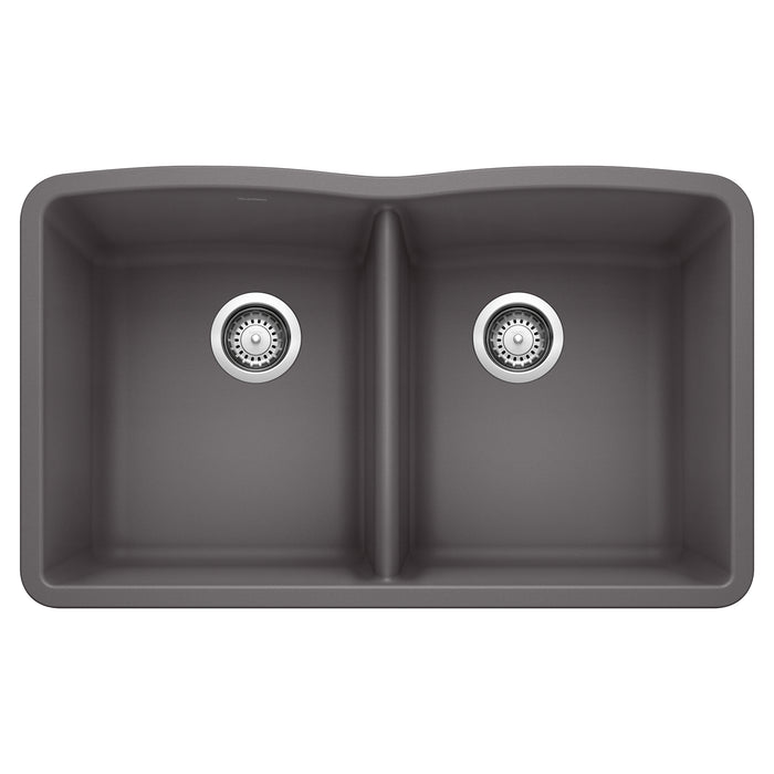 BLANCO 441470 Diamond Equal Double Bowl Kitchen Sink - Cinder