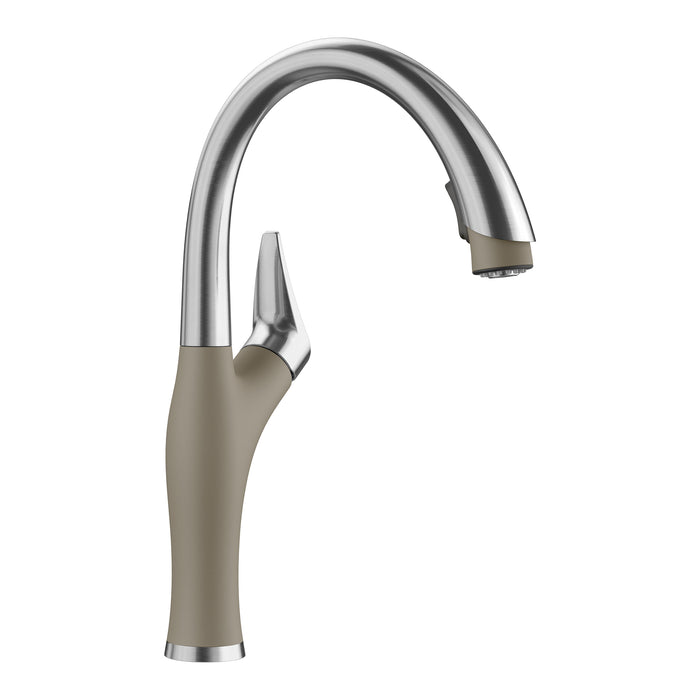 BLANCO 442035 Artona Pull-Down Kitchen Faucet 1.5 GPM - PVD Steel/Truffle