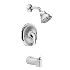 Moen Chateau Single Handle 1-Spray Tub and Shower Faucet with Stops and Valve in Chrome