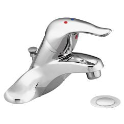 Moen Chateau One Handle Low Arc Bathroom Faucet Metal in Chrome