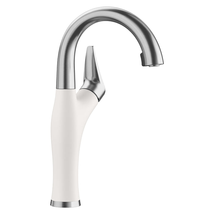 BLANCO 526386 Artona Bar Faucet 1.5 GPM - PVD Steel/White