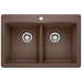BLANCO 440218 Diamond Equal Double Dual Mount Kitchen Sink - Café
