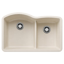 Load image into Gallery viewer, BLANCO 443065 Diamond 1-3/4 Double Bowl Kitchen Sink with Low Divide - Soft White
