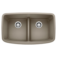 Load image into Gallery viewer, BLANCO 442197 Valea Equal Double Bowl Kitchen Sink with Low Divide - Truffle
