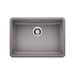 BLANCO Precis 25" ADA Single Bowl Kitchen Sink - Metallic Gray