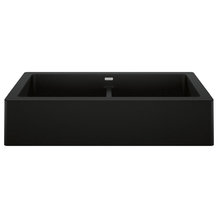 BLANCO 526554 Vintera 33" Equal Double Apron Farmhouse Sink - Coal Black
