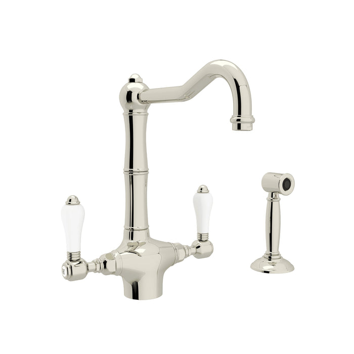 ROHL Acqui® Two Handle Kitchen Faucet With Side Spray