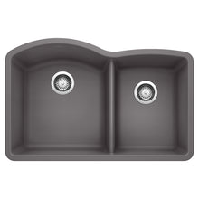 Load image into Gallery viewer, BLANCO 441469 Diamond 1-3/4 Double Bowl Kitchen Sink - Cinder
