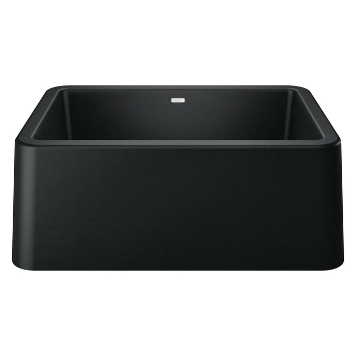 BLANCO Ikon 27" Apron Single Bowl Farmhouse Sink - Coal Black