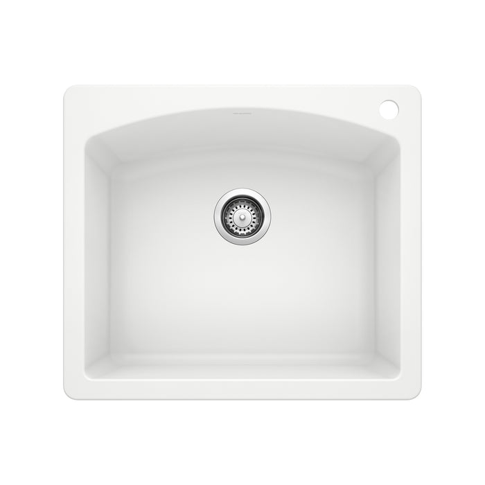 BLANCO 440211 Diamond Single Bowl Dual Mount Kitchen Sink - White