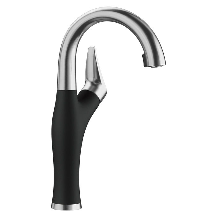 BLANCO 526387 Artona Bar Faucet 1.5 GPM - PVD Steel/Coal Black