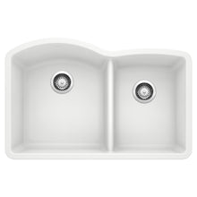 Load image into Gallery viewer, BLANCO 440180 Diamond 1-3/4 Double Bowl Kitchen Sink - White
