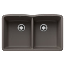 Load image into Gallery viewer, BLANCO 443105 Diamond Equal Double Bowl Kitchen Sink - Volcano Gray
