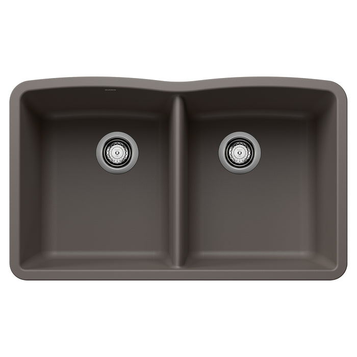 BLANCO 443105 Diamond Equal Double Bowl Kitchen Sink - Volcano Gray