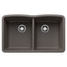 BLANCO 443105 Diamond Equal Double Bowl Kitchen Sink - Volcano Gray