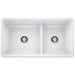 BLANCO 442524 Precis Reversible 1-3/4 Double Bowl Kitchen Sink with Low Divide - White