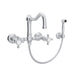 ROHL Acqui® Wall Mount Bridge Kitchen Faucet With Sidespray And Column Spout