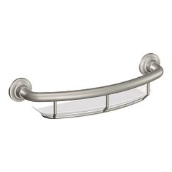 Moen Brushed nickel 16" grab bar with shelf