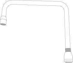 Moen 10" Double Bend Spout From The M-Dura Collection in Chrome