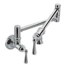 Load image into Gallery viewer, Moen S664 Traditional Pot Filler Two Handle Kitchen Faucet in Chrome
