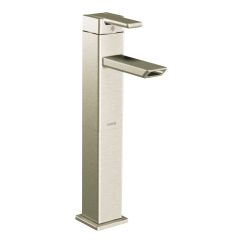 Moen 90 Degree One Handle vessel Bathroom Faucet in Brushed Nickel