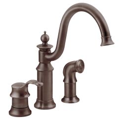 Moen S711 Waterhill Collection High-Arc Kitchen Faucet in Oil Rubbed Bronze