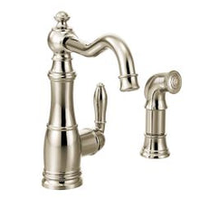 Load image into Gallery viewer, Moen S72101 Weymouth One Handle High Arc Kitchen Faucet in Polished Nickel
