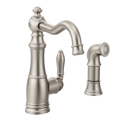 Moen Weymouth One Handle High Arc Kitchen Faucet in Spot Resist Stainless