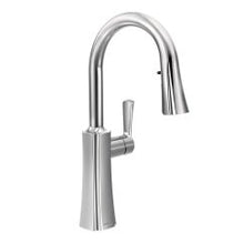 Load image into Gallery viewer, Moen S72608 Etch chrome One Handle Pulldown Kitchen Faucet in Chrome
