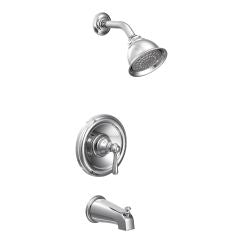 Moen T2113EP Kingsley Collection Single Handle Posi-Temp Pressure Balanced Tub and Shower Trim with Eco Performance  in Chrome