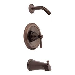 Moen T2113NH Kingsley Collection Posi-Temp Pressure Balanced Tub and Shower Trim and Tub Spout in Oil Rubbed Bronze