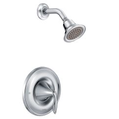 Moen T2132 Eva Collection Single Handle Posi-Temp Pressure Balanced Shower Trim with Shower Head from the in Chrome