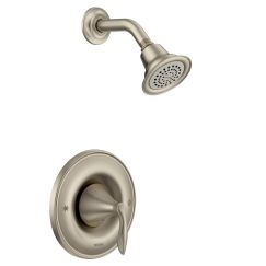 Moen T2132 Eva Collection Single Handle Posi-Temp Pressure Balanced Shower Trim with Shower Head from the in Brushed Nickel