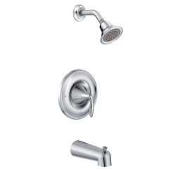 Moen Eva Collection Posi-Temp Pressure Balanced Tub and Shower in Chrome