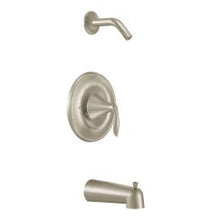 Load image into Gallery viewer, Moen T2133NH Eva Collection Posi-Temp Pressure Balanced Tub Spout in Brushed Nickel
