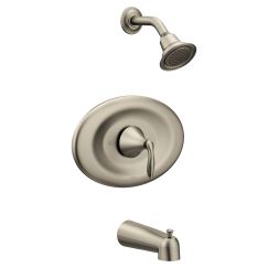 Moen Eva Posi-Temp Pressure Balanced Tub and Shower Trim with 1.75 GPM in Brushed Nickel