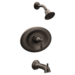 Moen Brantford Tub and Shower Trim Package with Single Function Shower Head in Oil Rubbed Bronze