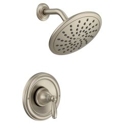 Moen T2252EP Brantford Shower Only System with Rainshower Showerhead without Valve in Brushed Nickel