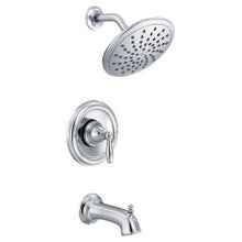Load image into Gallery viewer, Moen T2253EP Brantford Tub Shower Faucet System with Rainshower Showerhead  in Chrome

