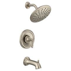 Moen T2253EP Brantford Tub Shower Faucet System with Rainshower Showerhead  in Brushed Nickel